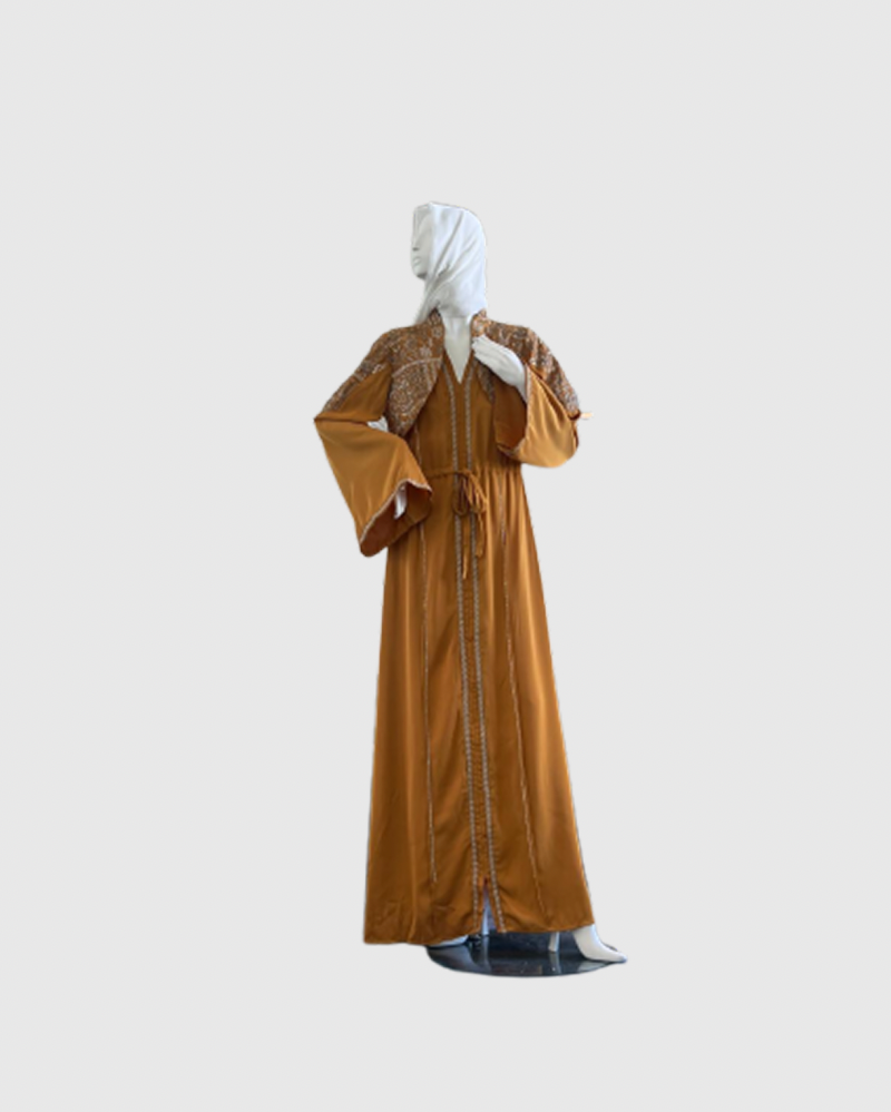 Mixed Color Abaya with scarf - Copy
